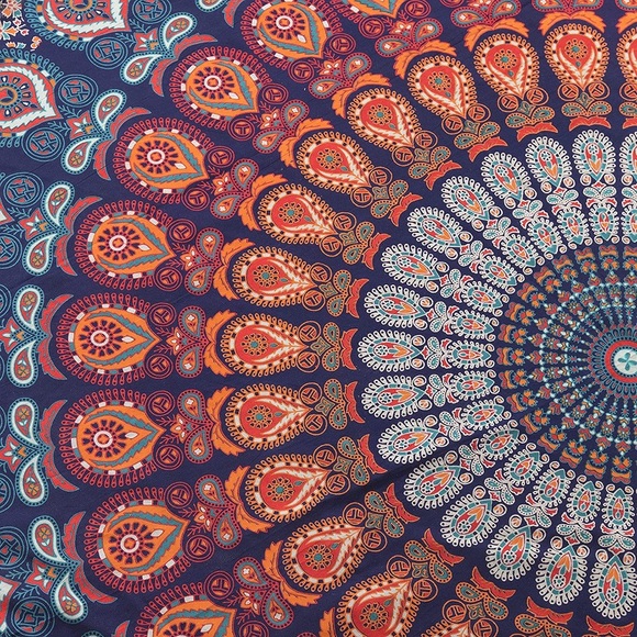 Boho Tapestry Patterned Beach/Yoga Mat/Bedspread for Living Room/Dorm/Couch - Picture 8 of 9